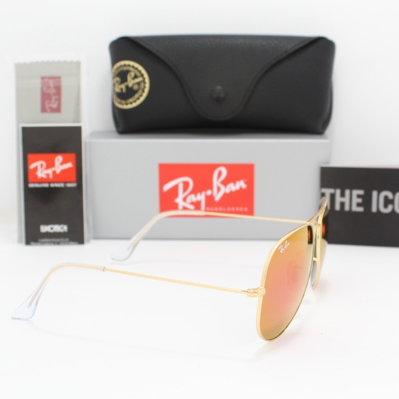 RAY-BAN 3025 112/4T CYCLAMEN PINK FLASH AVIATOR - Picture 4 of 8